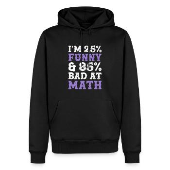 funny math mathematics - Men’s Premium Organic Hoodie - black - Front - Nico (187cm)