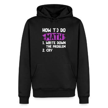 mathematics problem - Men’s Premium Organic Hoodie - black - Front - Nico (187cm)