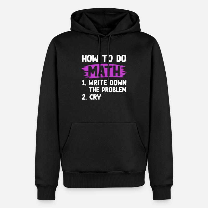 mathematik problem - Männer Premium Bio Hoodie - Schwarz