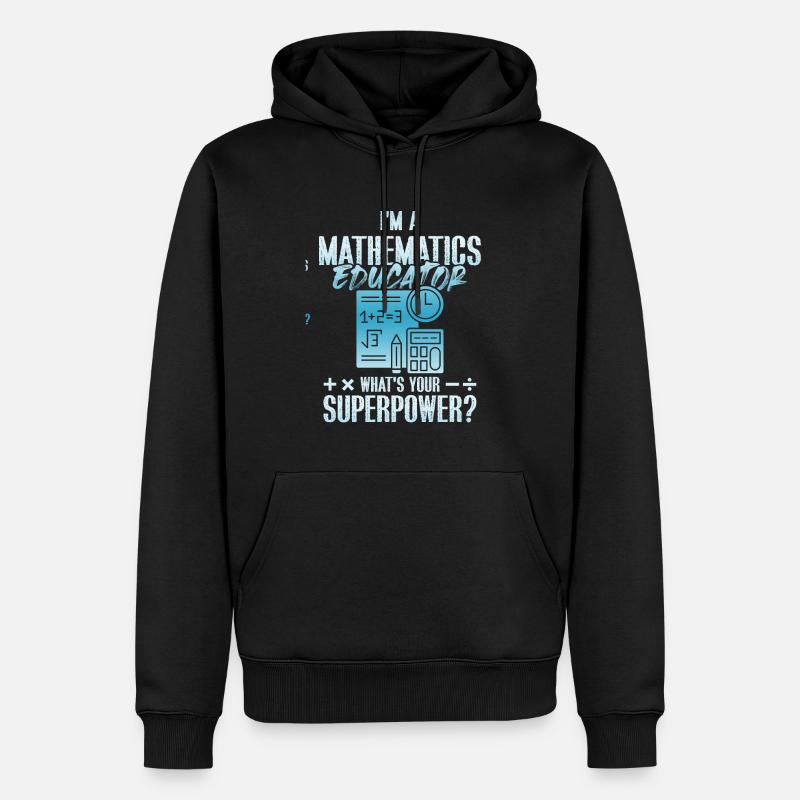 superpuissance mathématique - Sweat à capuche Premium bio Homme - noir