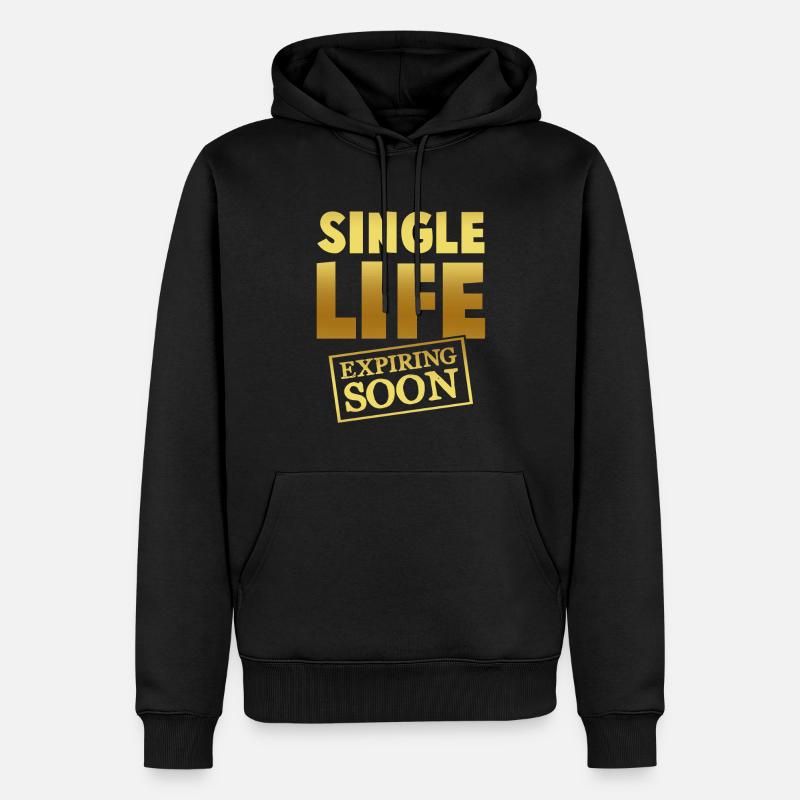 single leben bräutigam - Männer Premium Bio Hoodie - Schwarz