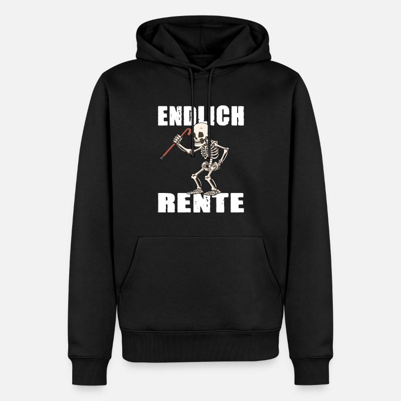 ENDLICH RENTE - Männer Premium Bio Hoodie - Schwarz