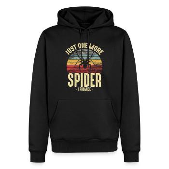 Lustige Haustierspinne nur noch ein Spinnenbesitzer - Männer Premium Bio Hoodie - Schwarz - Vorne - Nico (187cm)