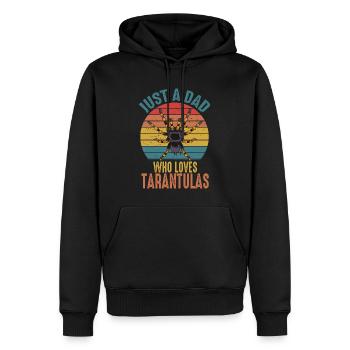 Nur ein Vater, der Vogelspinnen liebt Retro Spider - Männer Premium Bio Hoodie - Schwarz - Vorne - Nico (187cm)