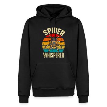 Drôle d’araignée Chuchoteur Tarentule Propriétaire Rétro - Sweat à capuche Premium bio Homme - noir - Devant - Nico (187cm)
