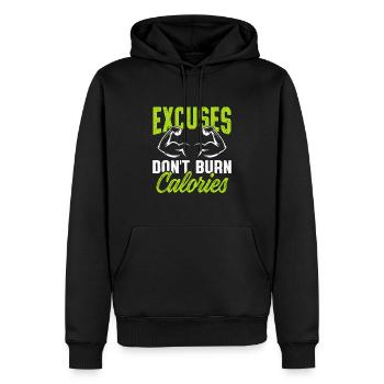 kalorien verbrennen fitness - Männer Premium Bio Hoodie - Schwarz - Vorne - Nico (187cm)
