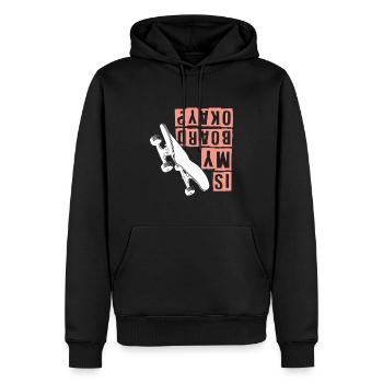 spruch skater skateboard - Männer Premium Bio Hoodie - Schwarz - Vorne - Nico (187cm)