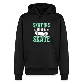 skater skateboard - Männer Premium Bio Hoodie - Schwarz - Vorne - Nico (187cm)