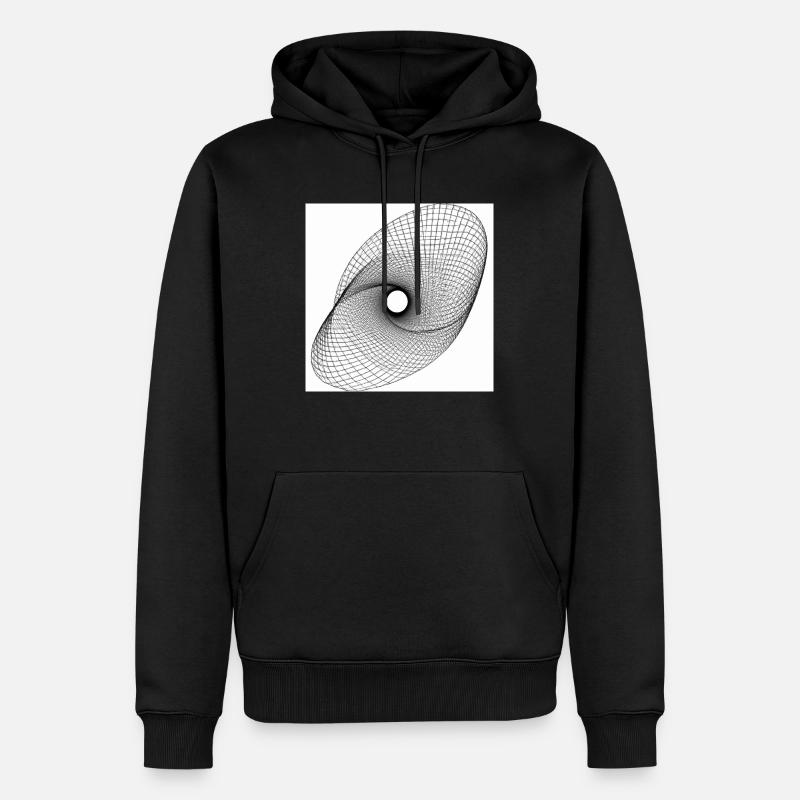 Mathematisches Mandala 2 - Männer Premium Bio Hoodie - Schwarz