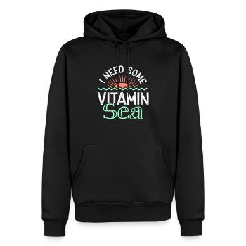 vitamin sea summer - Men’s Premium Organic Hoodie - black - Front - Nico (187cm)