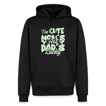 süß mama papa baby - Männer Premium Bio Hoodie - Schwarz - Vorne - Nico (187cm)