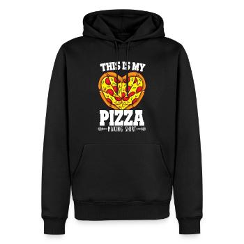 Das ist mein Pizza Making Shirt Funny Pizza Chef - Männer Premium Bio Hoodie - Schwarz - Vorne - Nico (187cm)