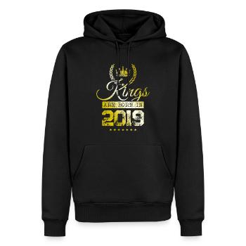 kings are born 2019 - Männer Premium Bio Hoodie - Schwarz - Vorne - Nico (187cm)