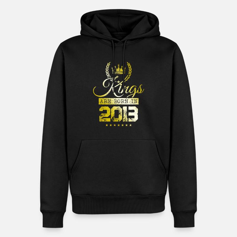 les rois naissent en 2013 - Sweat à capuche Premium bio Homme - noir
