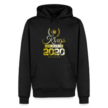 kings are born 2020 - Männer Premium Bio Hoodie - Schwarz - Vorne - Nico (187cm)