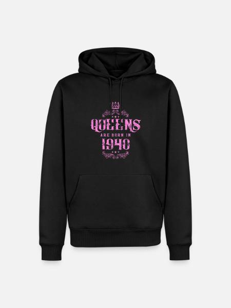 born in 1940 - Männer Premium Bio Hoodie - Schwarz
