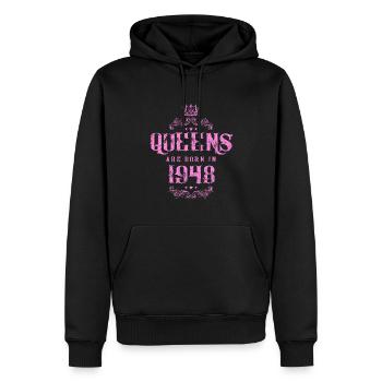 born in 1948 - Men’s Premium Organic Hoodie - black - Front - Nico (187cm)