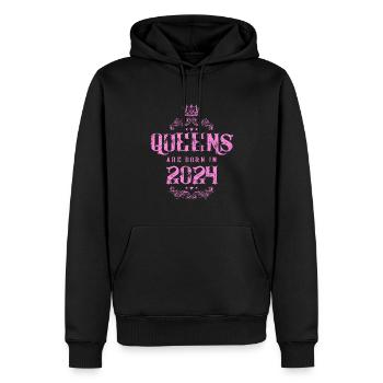 born in 2024 - Men’s Premium Organic Hoodie - black - Front - Nico (187cm)