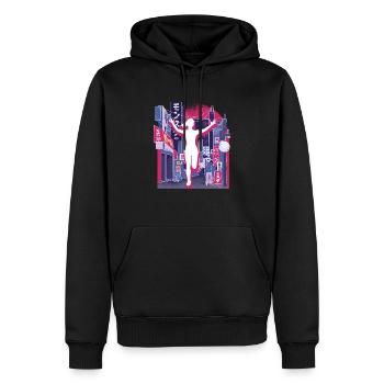 Asiatische Stadt Marathon, Trailrunning - Männer Premium Bio Hoodie - Schwarz - Vorne - Nico (187cm)