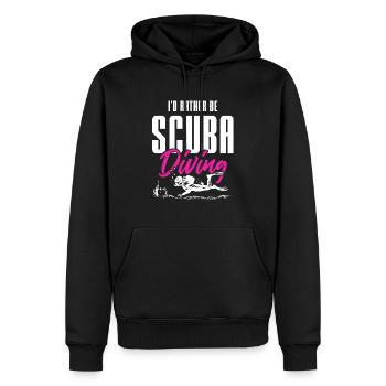 plongée sous-marine - Sweat à capuche Premium bio Homme - noir - Devant - Nico (187cm)