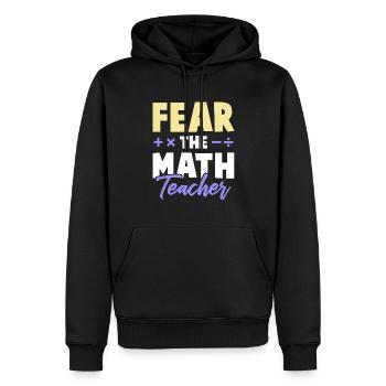 mathe lehrer - Männer Premium Bio Hoodie - Schwarz - Vorne - Nico (187cm)