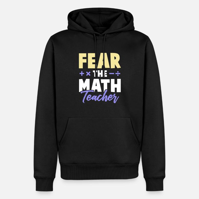 professeur de mathématiques - Sweat à capuche Premium bio Homme - noir