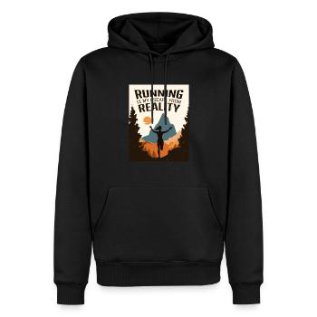 Marathon, Trail Running, Coureur - Sweat à capuche Premium bio Homme - noir - Devant - Nico (187cm)