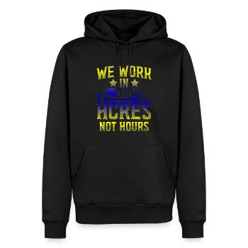 Farmer work - Men’s Premium Organic Hoodie - black - Front - Nico (187cm)