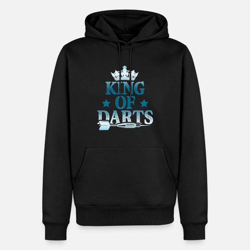 roi des fléchettes - Sweat à capuche Premium bio Homme - noir