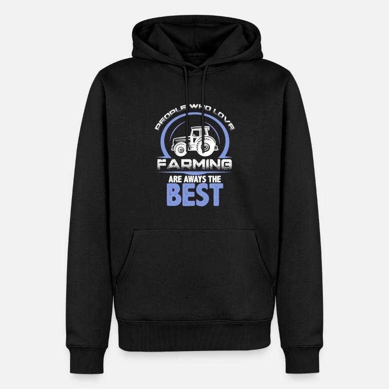 farming traktor - Männer Premium Bio Hoodie - Schwarz