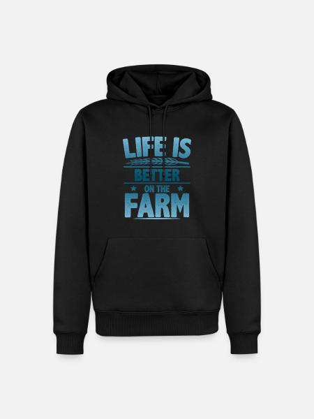Farmer life is better - Men’s Premium Organic Hoodie - black