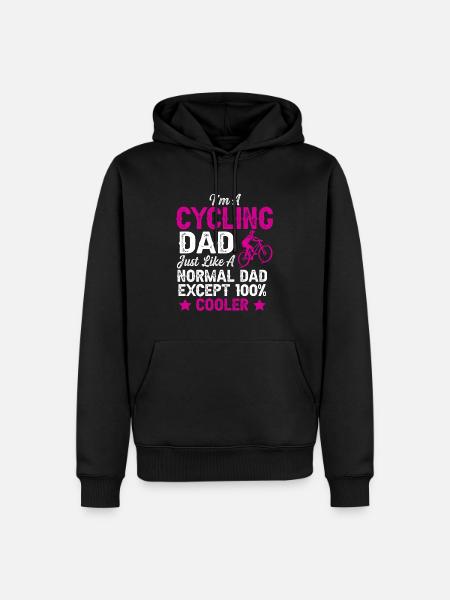 fahrrad dad papa - Männer Premium Bio Hoodie - Schwarz