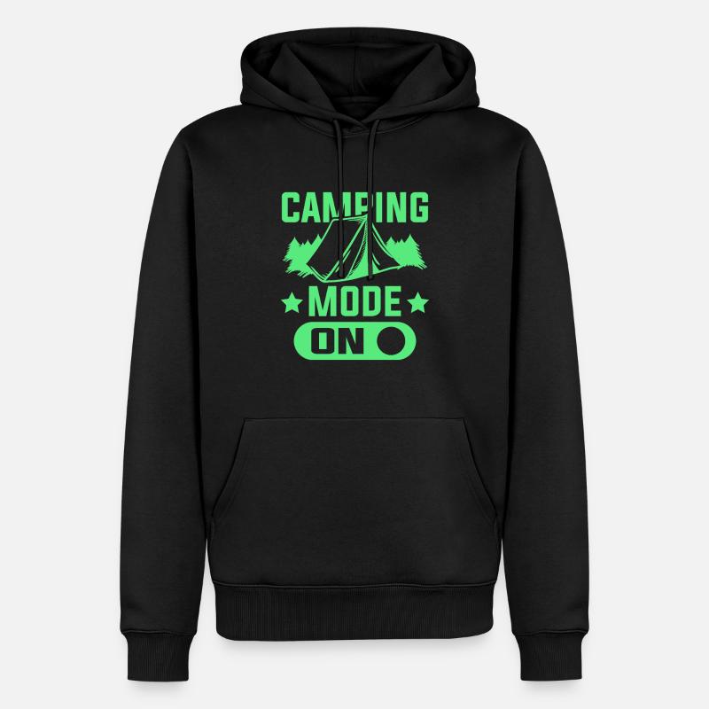 mode camping - Sweat à capuche Premium bio Homme - noir