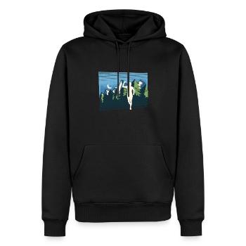 Marathon, TrailRunning Runner - Men’s Premium Organic Hoodie - black - Front - Nico (187cm)