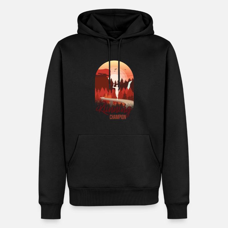 Marathon, Trail Running Champion - Sweat à capuche Premium bio Homme - noir