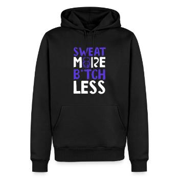aptitude à la transpiration - Sweat à capuche Premium bio Homme - noir - Devant - Nico (187cm)