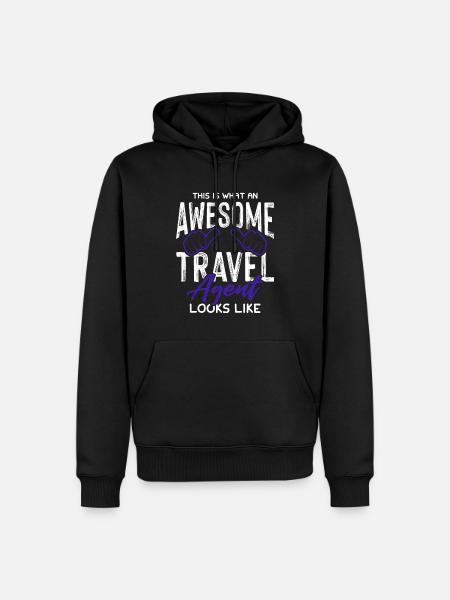 awesome travel agent - Men’s Premium Organic Hoodie - black