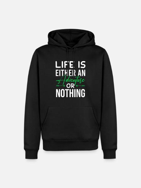 adventure travel - Men’s Premium Organic Hoodie - black