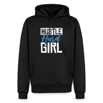 bousculade fille dure - Sweat à capuche Premium bio Homme - noir - Devant - Nico (187cm)