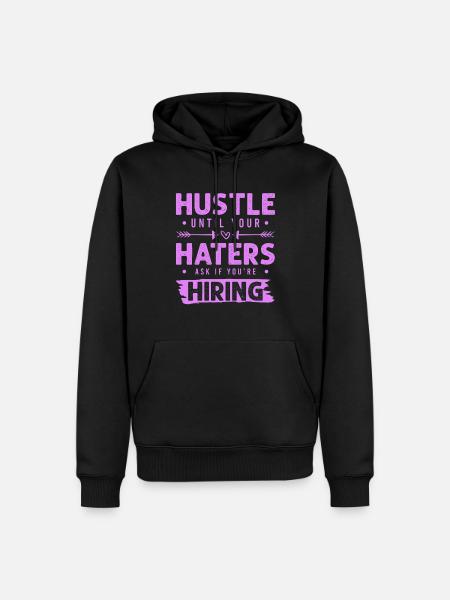 hustle haters - Men’s Premium Organic Hoodie - black