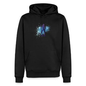 Splash Jump Shoes Fitness - Männer Premium Bio Hoodie - Schwarz - Vorne - Nico (187cm)