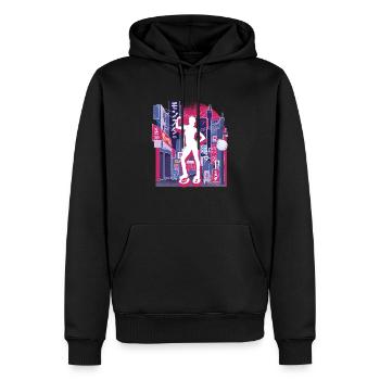 Asian City Jump Shoes Fitness - Sweat à capuche Premium bio Homme - noir - Devant - Nico (187cm)