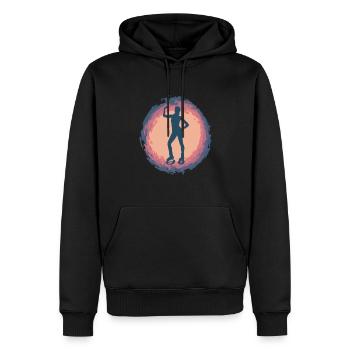 Splash Jump Shoes Fitness - Männer Premium Bio Hoodie - Schwarz - Vorne - Nico (187cm)