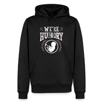 baby hungrig - Männer Premium Bio Hoodie - Schwarz - Vorne - Nico (187cm)
