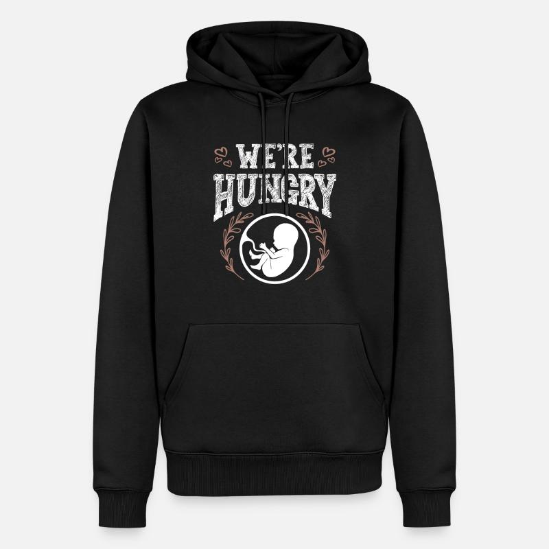 bébé affamé - Sweat à capuche Premium bio Homme - noir