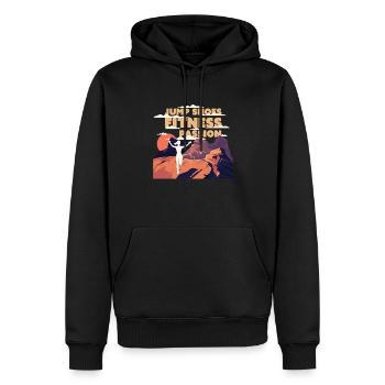 Jump Shoes Fitness Passion - Männer Premium Bio Hoodie - Schwarz - Vorne - Nico (187cm)
