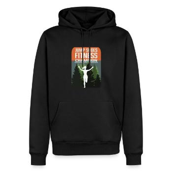 Jump Shoes Fitness Champion - Männer Premium Bio Hoodie - Schwarz - Vorne - Nico (187cm)