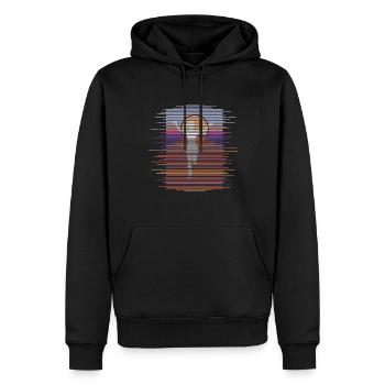 Linien Jump Shoes Fitness - Männer Premium Bio Hoodie - Schwarz - Vorne - Nico (187cm)
