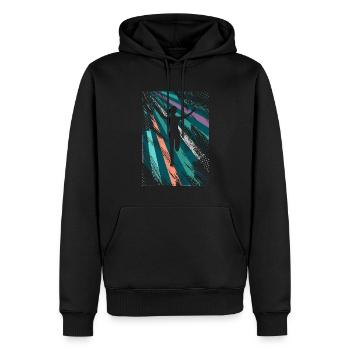 Retro Jump Shoes Fitness - Männer Premium Bio Hoodie - Schwarz - Vorne - Nico (187cm)