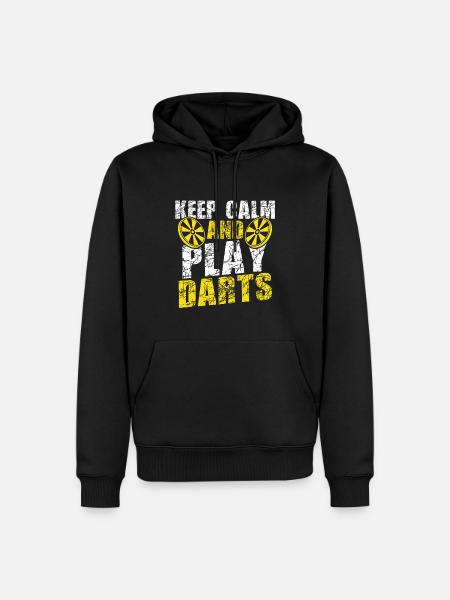 keep calm dart game - Men’s Premium Organic Hoodie - black